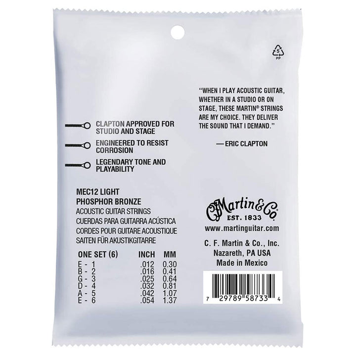 CLAPTON ENCORDADURA GUITARRA MARTIN & CO. ACERO