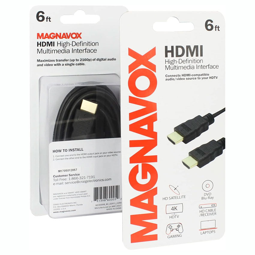 MAGNAVOX CABLE HDMI 6FT