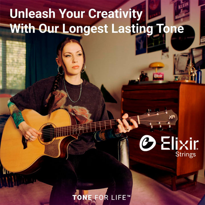 ENCORDADURA GUITARRA ACUSTICA NANOWEB ELIXIR