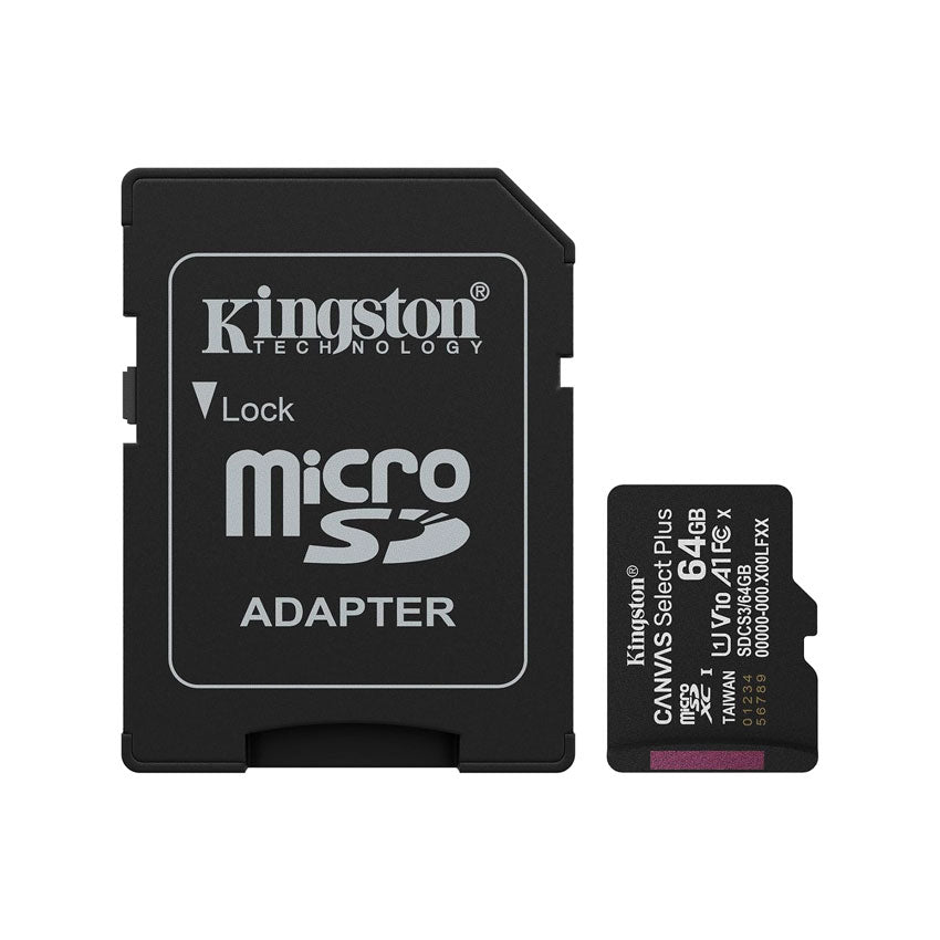 Kingston Memoria Micro Sd 64gb Canvas Select Plus Ge3 Clase 10