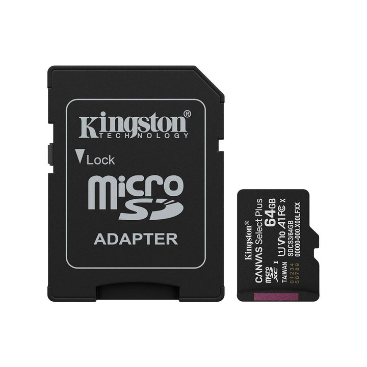 Kingston Memoria Micro Sd 64gb Canvas Select Plus Ge3 Clase 10