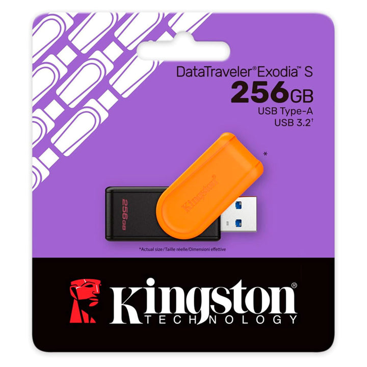 Memoria Usb 256gb Kingston Datatraveler Exodia 3.2 Naranja