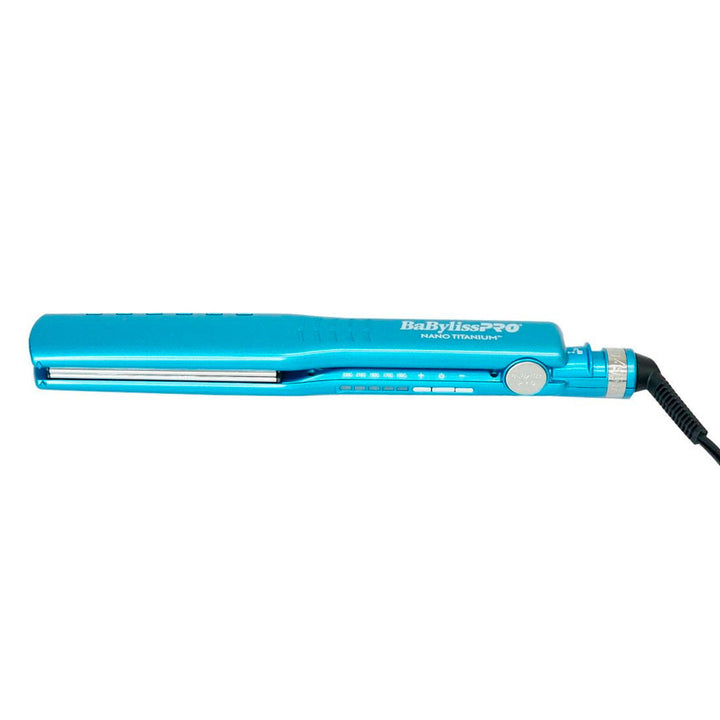 PLANCHA PARA CABELLO HUMEDO Y SECO BABYLISS TITANIO AZUL