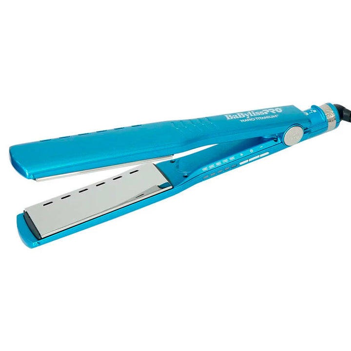 PLANCHA PARA CABELLO HUMEDO Y SECO BABYLISS TITANIO AZUL