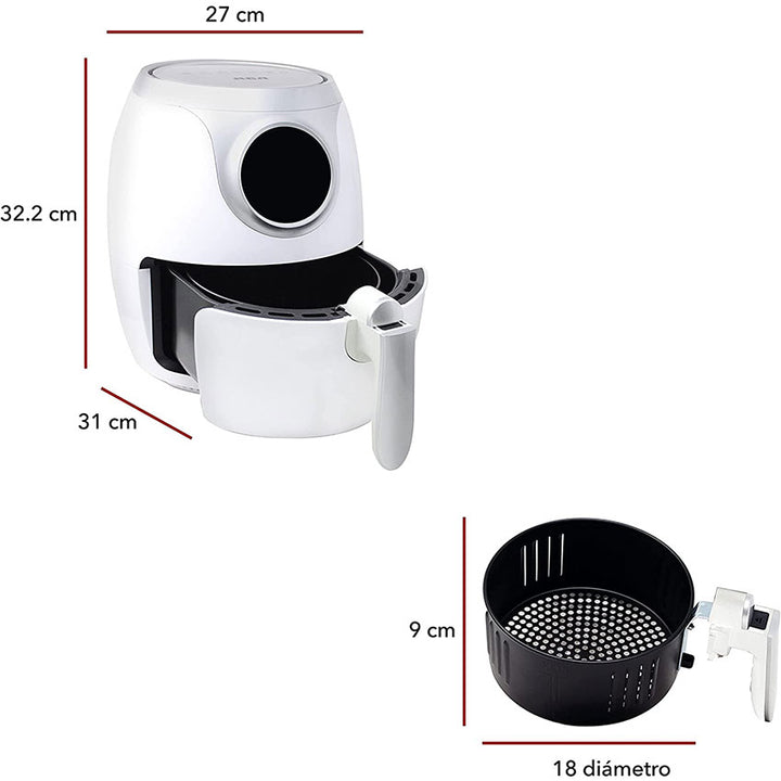 RCA FREIDORA DE AIRE DIGITAL 3.6 LITROS FRIE SIN ACEITE COLOR BLANCO