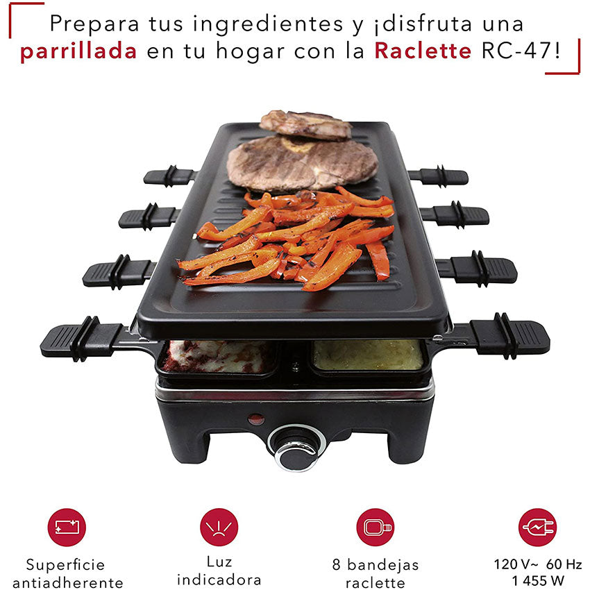 RCA PARRILLA RACLETTE ANTIADHERENTE ELECTRICA RC-47