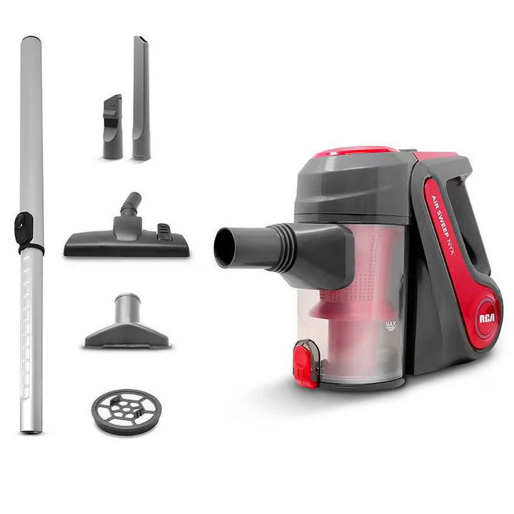 RCA NYX RC-A1 – ASPIRADORA DE MANO 2 EN 1 CON POTENTE SUCCIÓN DE 600 W Y ACCESORIOS MULTIFUNCIÓN