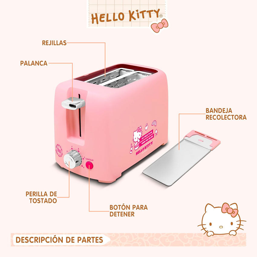 RCA TOSTADOR DE PAN HELLO KITTY