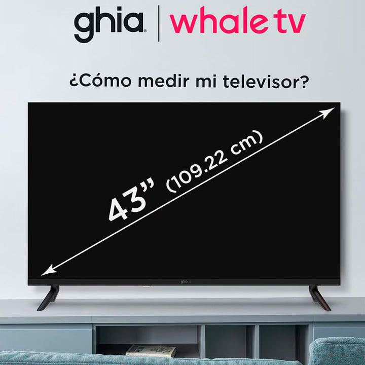 GHIA SMART TV WHALE 43” FHD D-LED 60 HZ WIFI DOLBY AUDIO