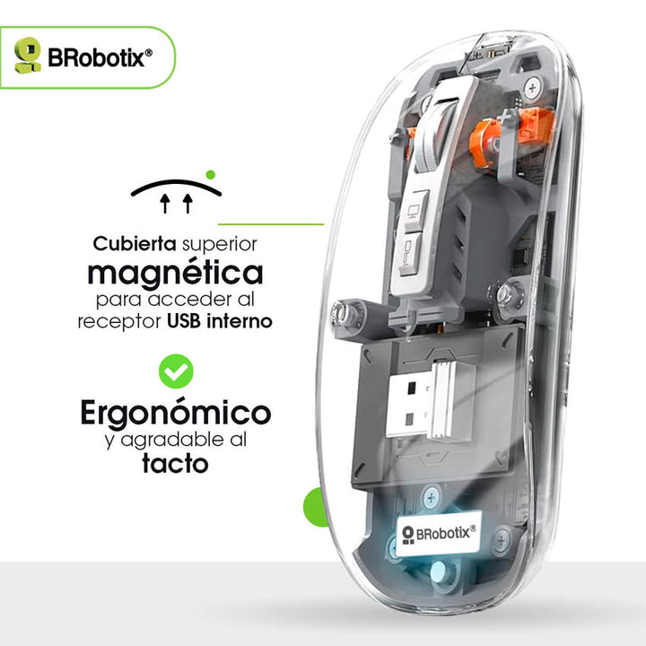 Mouse Inal. y Recargable Brobotix