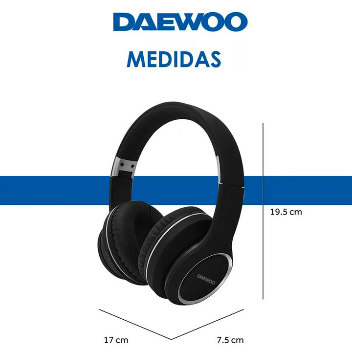 DAEWOO AUDIFONOS BLUETOOTH ARGON NEGRO "G"