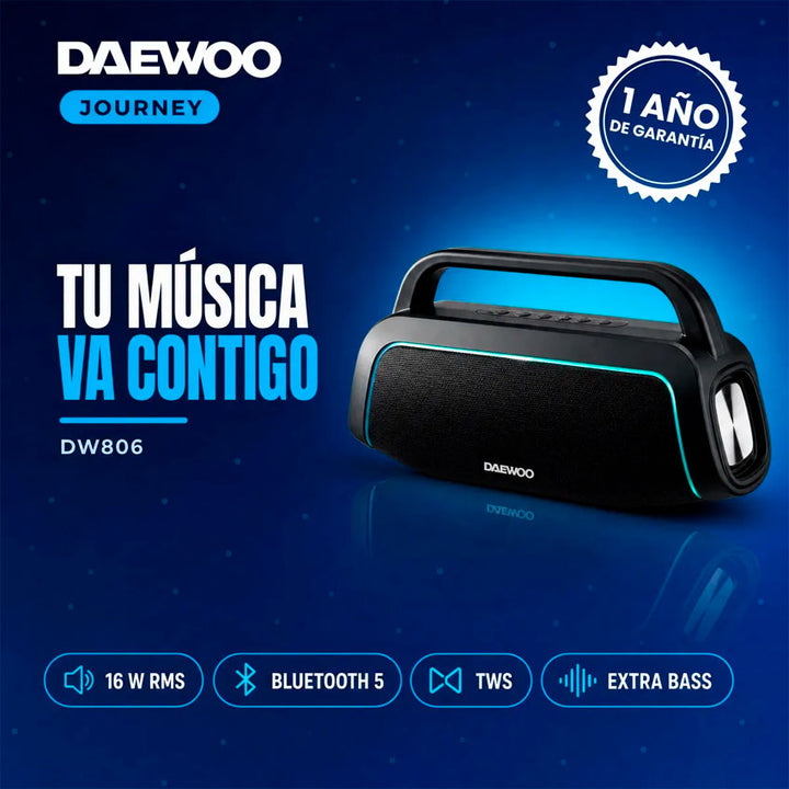Bocina Bluetooth Daewoo Dw Journey Negro