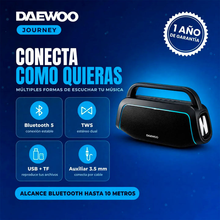 Bocina Bluetooth Daewoo Dw Journey Negro