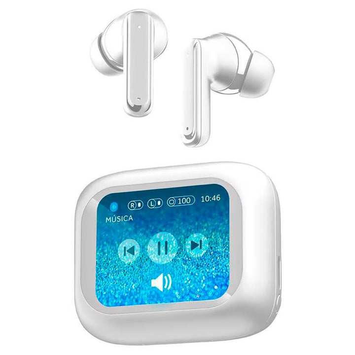 SELECT SOUND SS-PLAY BTH050 | AUDÍFONOS INALÁMBRICOS BLUETOOTH CON PANTALLA TÁCTIL BLANCO