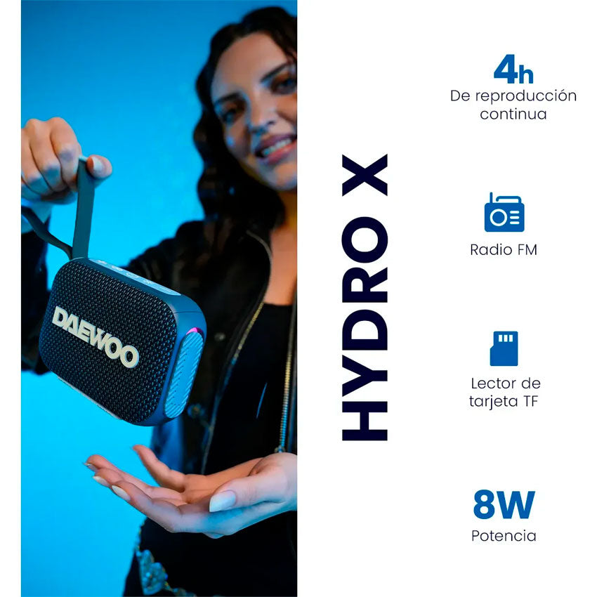 Bocina Bluetooth Daewoo Hydro X Azul