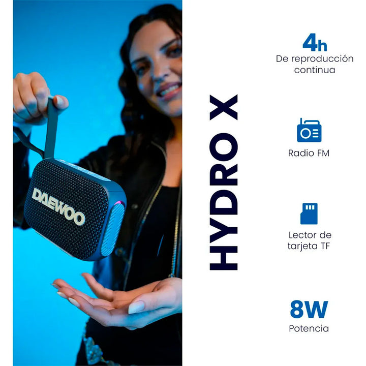 Bocina Bluetooth Daewoo Hydro X Azul