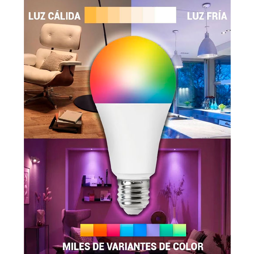 MEGALUZ FOCO SMART LED RGB