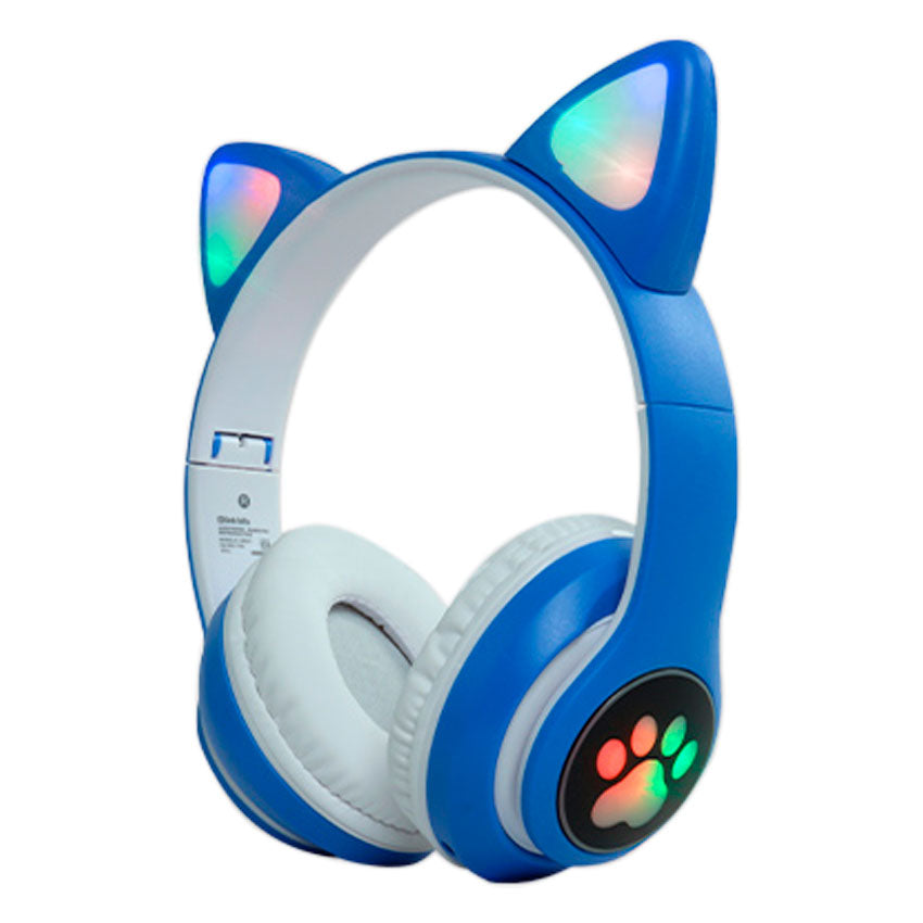 LINKBITS AUDIFONOS BLUETOOTH ON EAR COLOR AZUL GATO