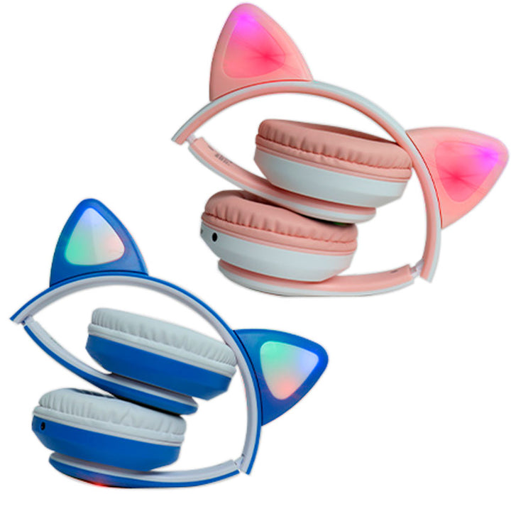 LINKBITS AUDIFONOS BLUETOOTH ON EAR COLOR AZUL GATO