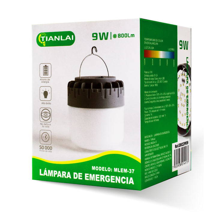 TIANLAI FOCO DE EMERGENCIA 9W (800LM)