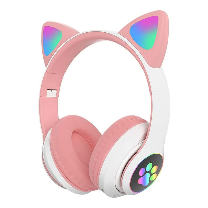 LINKBITS AUDIFONOS BLUETOOTH ON EAR GATO ROSA "G"