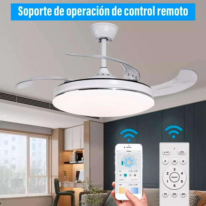 VENTILADOR DE TECHO CON LAMPARA LED