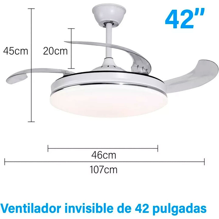 VENTILADOR DE TECHO CON LAMPARA LED