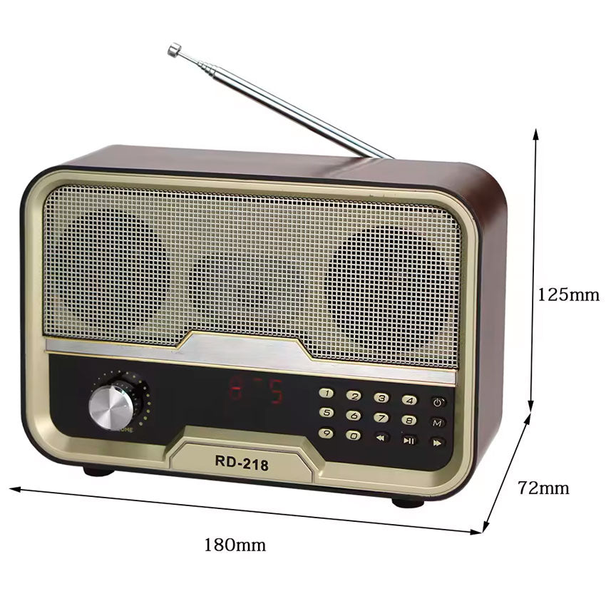 BOCINA RADIO RD-218 AM FM RECARGABLE BLUETOOTH LINK BITS