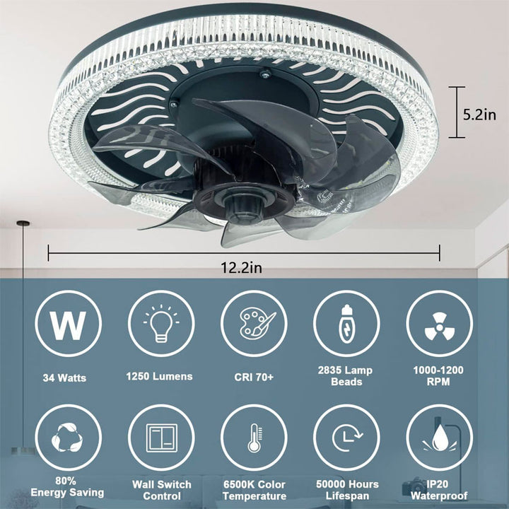 MEGALUZ LAMPARA LED CON VENTILADOR
