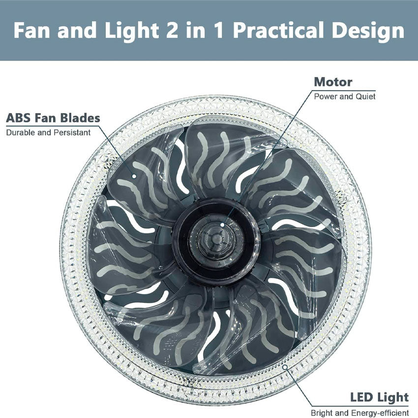 MEGALUZ LAMPARA LED CON VENTILADOR