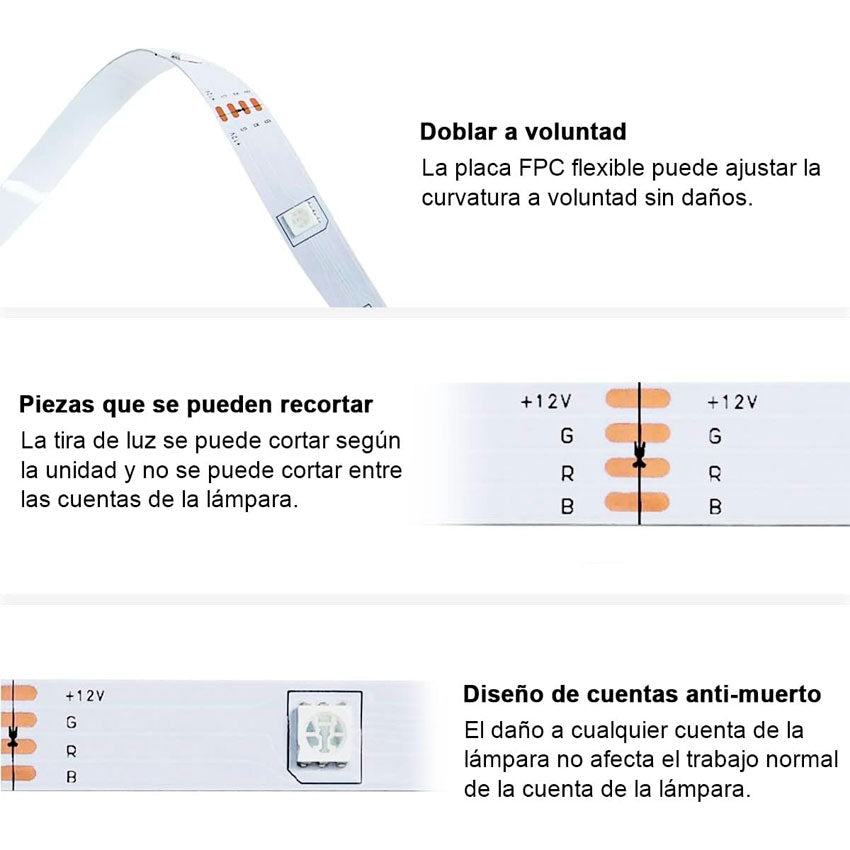 TIRA DE LUZ LED 5M TIANLAI RGB