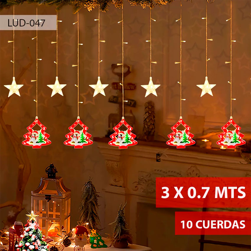 LUCES NAVIDEÑAS PINOS Y ESTRELLAS T