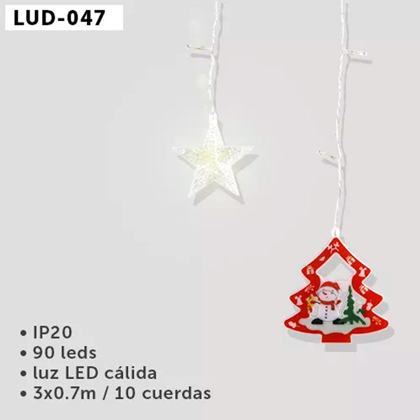 LUCES NAVIDEÑAS PINOS Y ESTRELLAS T