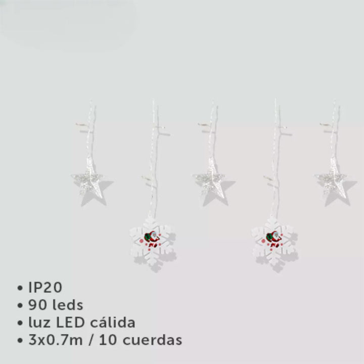 LUCES NAVIDEÑAS SERIE LED COPOS DE NIEVE TIANLAI