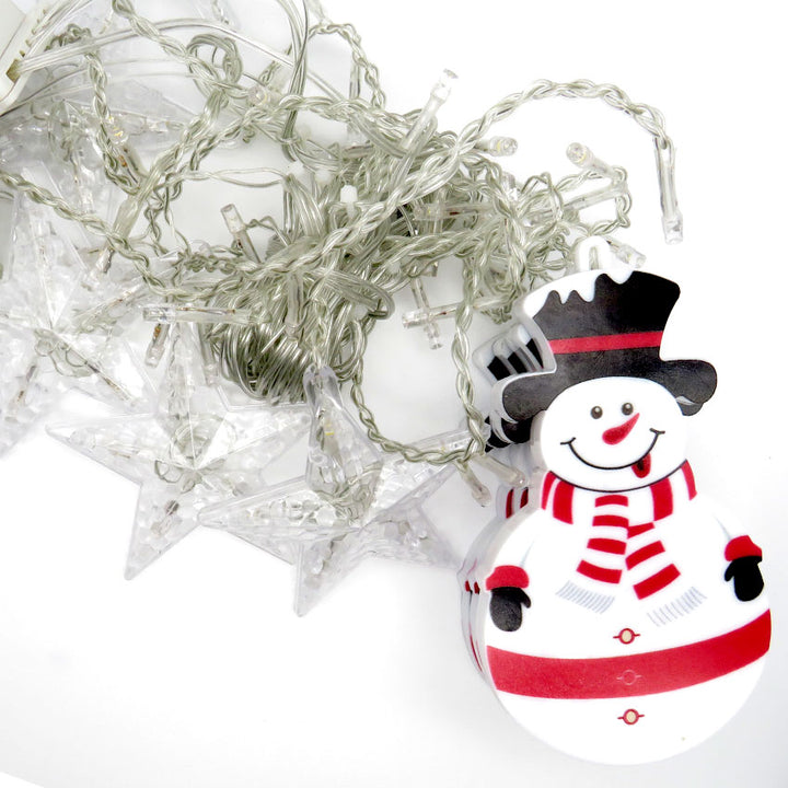 LUCES NAVIDEÑAS MONO DE NIEVE Y EST