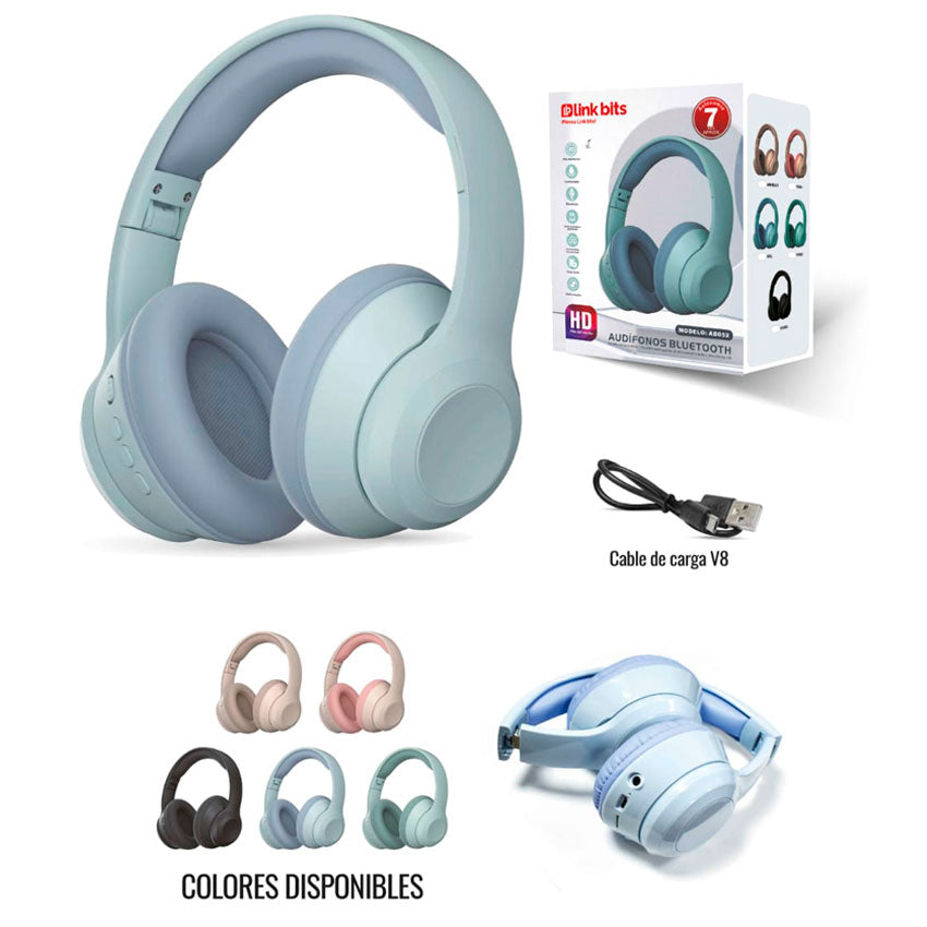 LINKBITS AUDIFONOS BLUETOOTH ON EAR COLOR AZUL