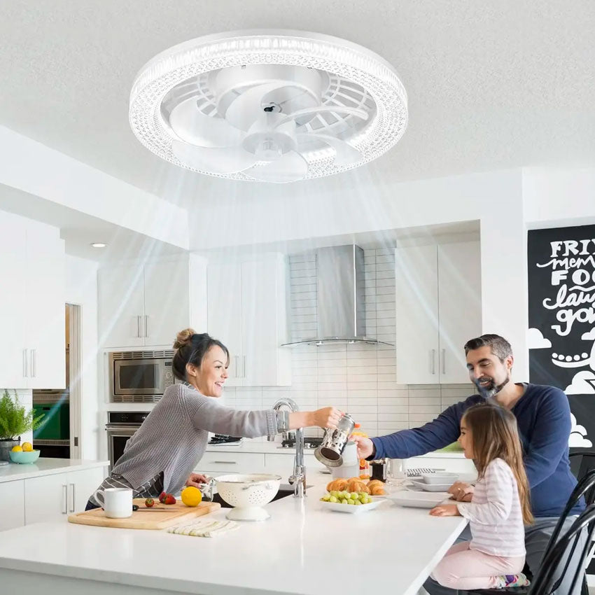 Megaluz Ventilador de Techo con Luz Led Multifuncional y Control Remoto