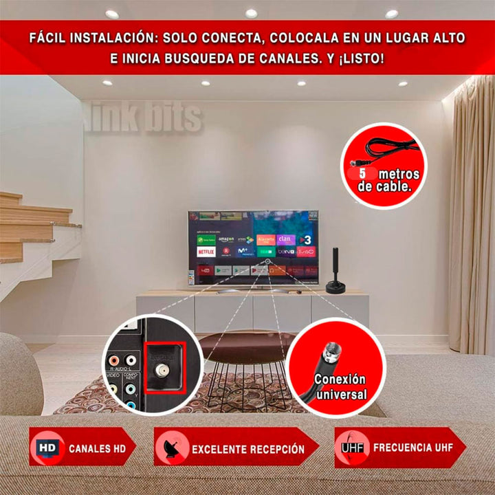 ANTENA PARA TV INTERIOR LINKBITS