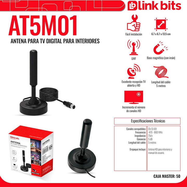 ANTENA PARA TV INTERIOR LINKBITS