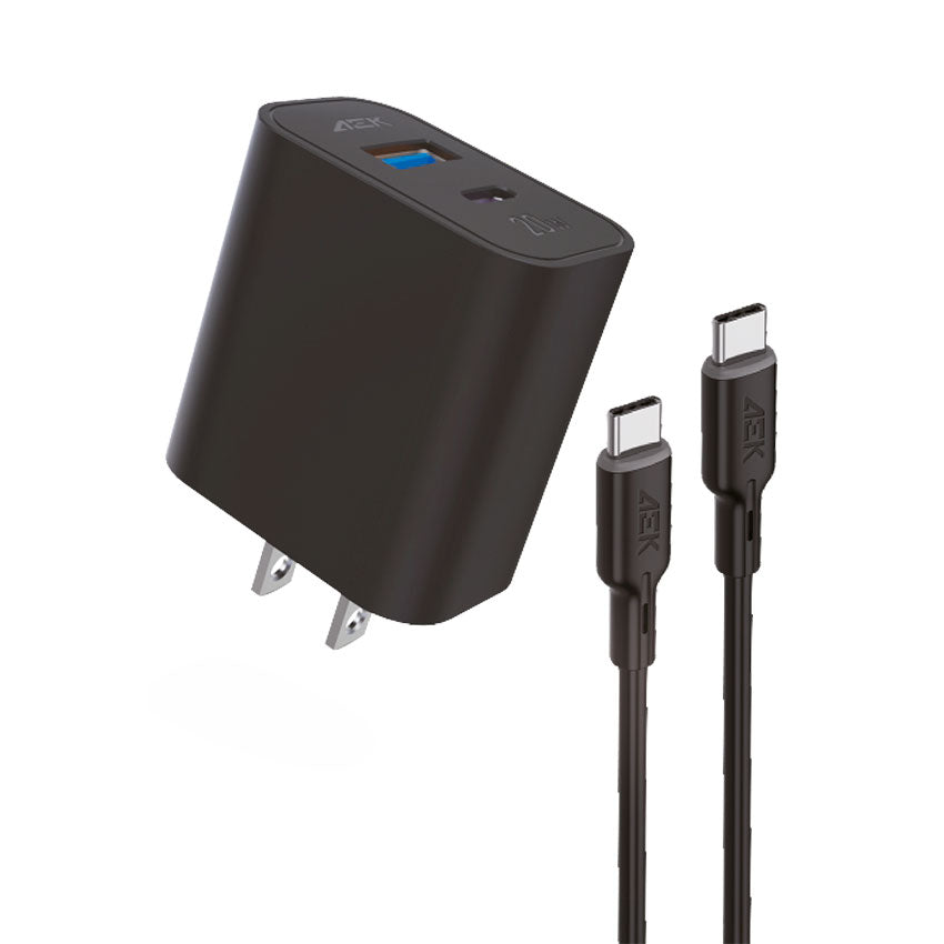 ADAPTADOR AC USB AEK INCLUYE CABLE USB TIPO "C" A USB TIPO "C"