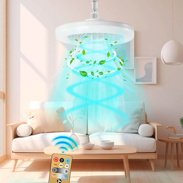 TIANLAI LAMPARA LED CON VENTILADOR 11"" 3 TONOS DE LUZ 3 VELOCIDADES