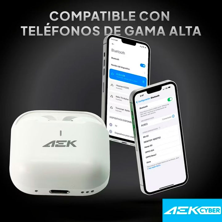 Audifonos True Wireless Aek Blanco
