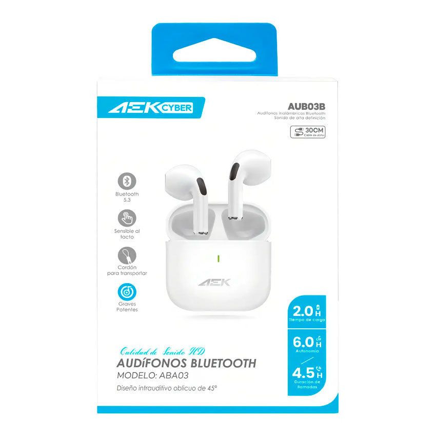 Audifonos True Wireless Aek Blanco