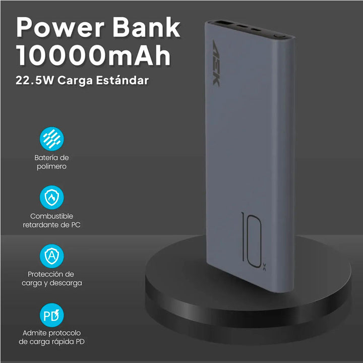 Aek Cyber Bateria de Respaldo 10000mah 22.5w