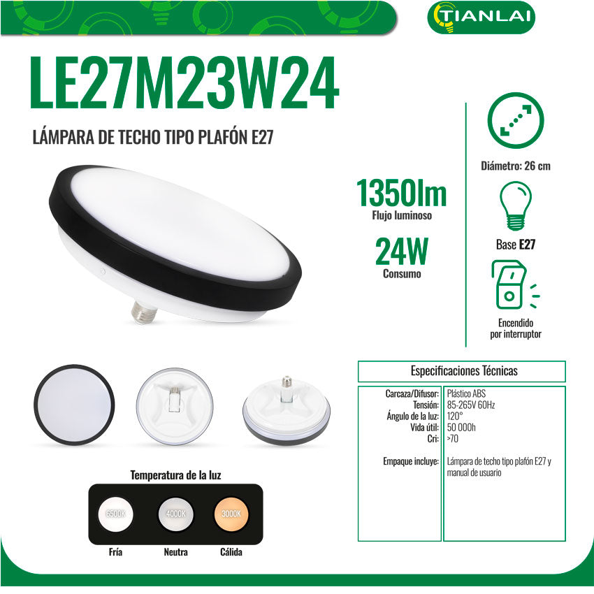 Lampara Led 24w ( 120w) Tianlai
