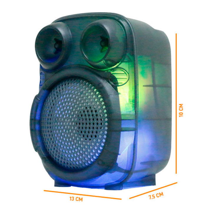 LINKBITS BOCINA BLUETOOTH 3" TRASLUCIDA