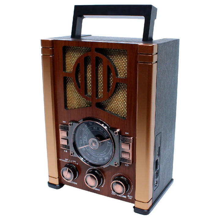 LINKBITS BOCINA RETRO RD-250 RADIO AM/FM BLUETOOTH ENTRADA USB