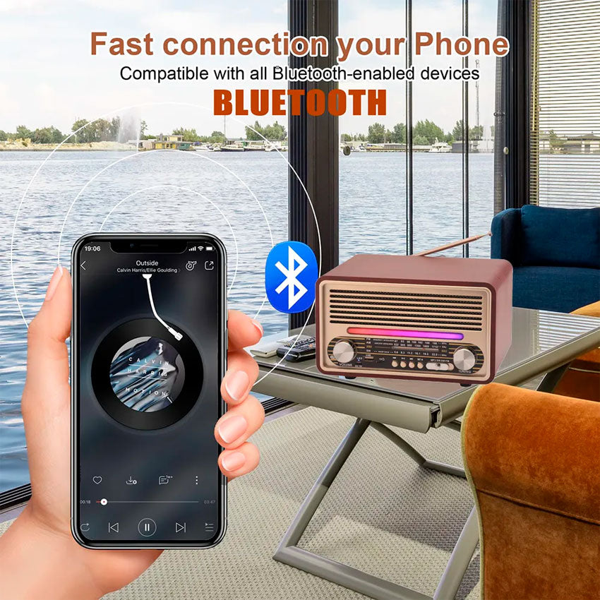 RADIO BLUETOOTH LINKBITS RETRO VINTAGE