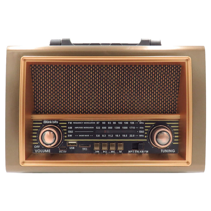 Radio Bluetooth Linkbits Retro Vintage Am/fm Usb Micro Sd Portátil Recargable