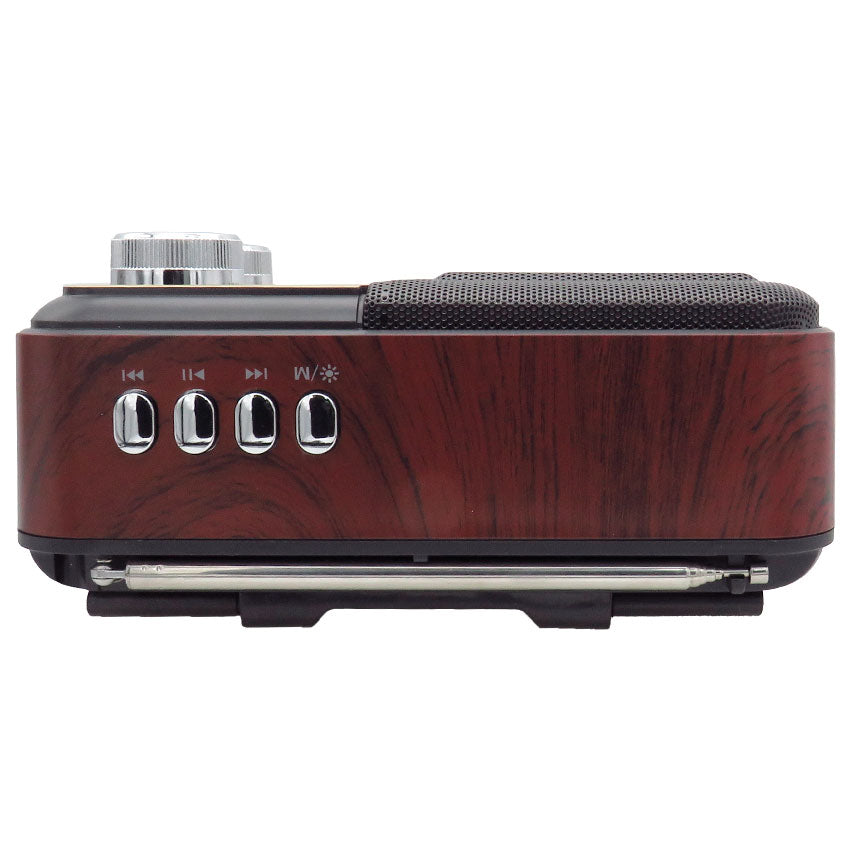 Linkbits Radio Bluetooth Retro con Panel Solar y Reproductor Fm/am/sw